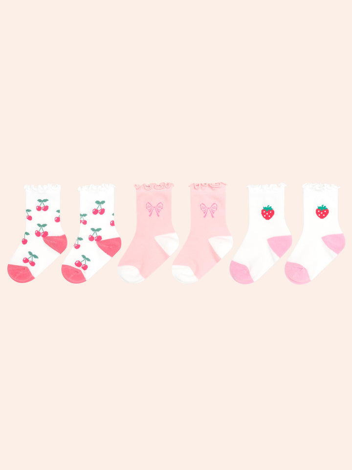 Huxbaby 3Pk Girls Frill Socks in Multi - photo 1 of 10