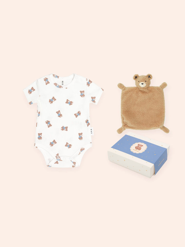Huxbaby Tumbling Bow Hux 2Pc Box Set in Almond Milk - photo 1 of 3