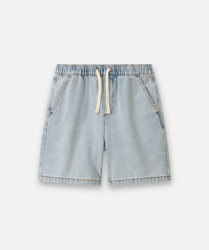 Industrie Kids The Porter Denim Short (3-7) in Cali Blue, front