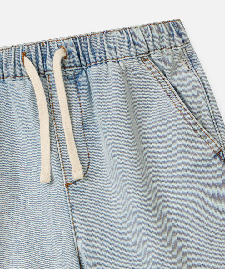 Industrie Kids The Porter Denim Short (3-7) in Cali Blue, view 2