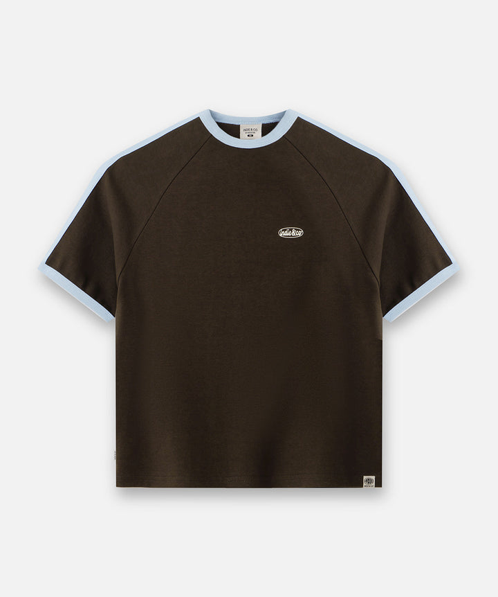 Industrie Kids The San Antonio Tee (3-7) in Dark Cocoa/Blue, front