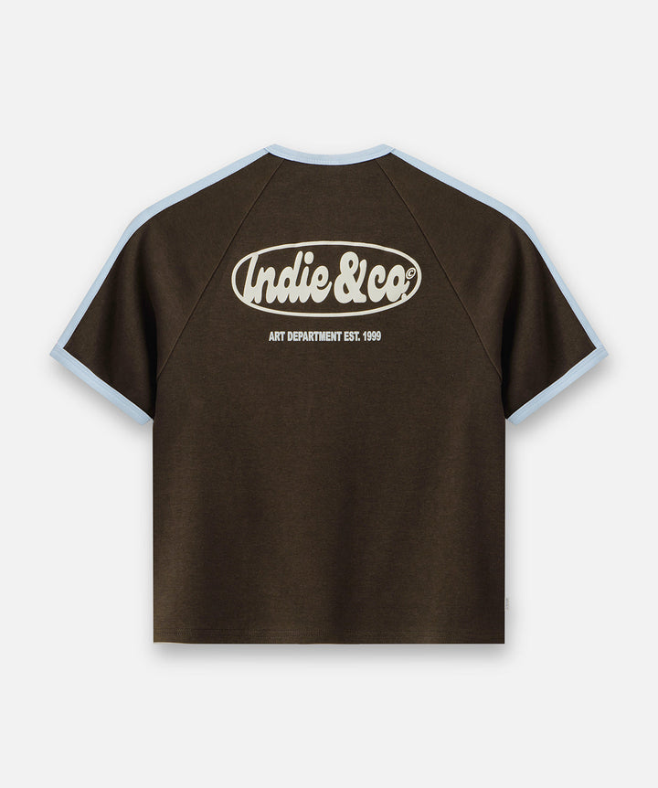 Industrie Kids The San Antonio Tee (3-7) in Dark Cocoa/Blue, view 3