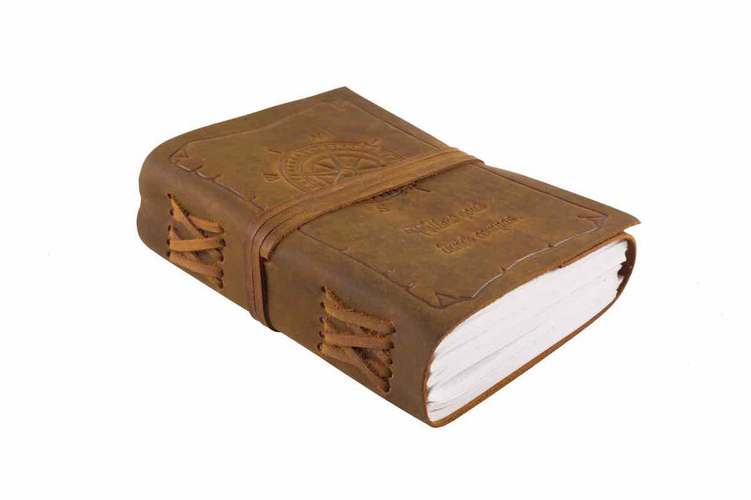 Indepal Compass Leather Journal 5x7 - Tan - image 1