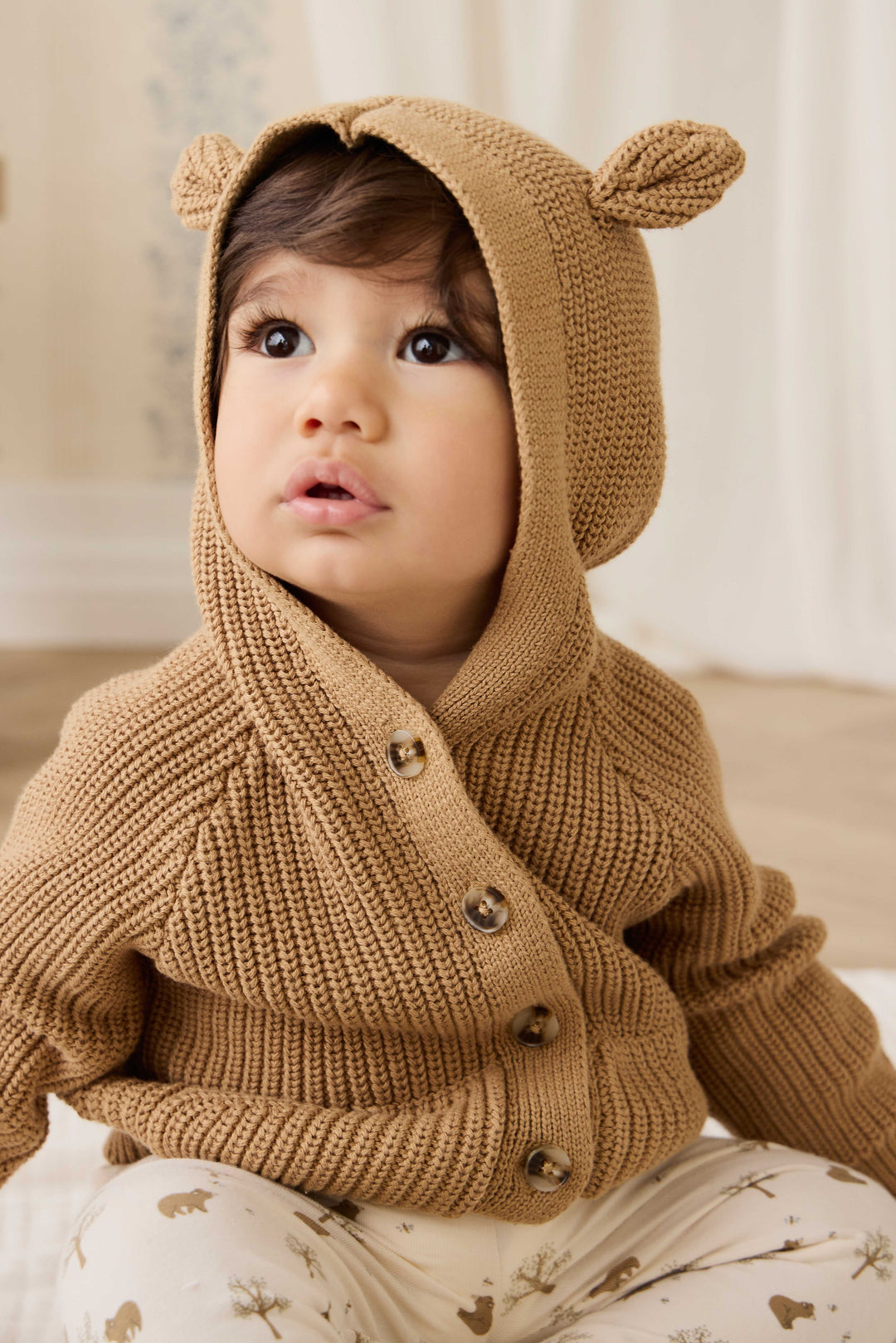Jamie Kay Bear Cardigan - Tawny Brown