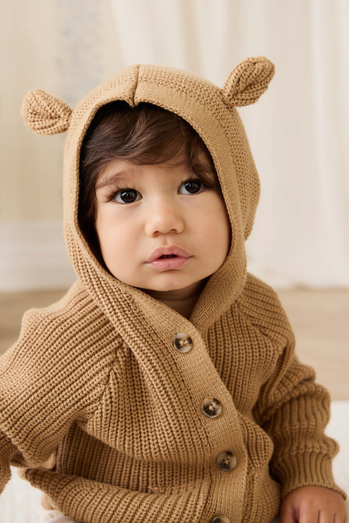 Jamie Kay Bear Cardigan - Tawny Brown