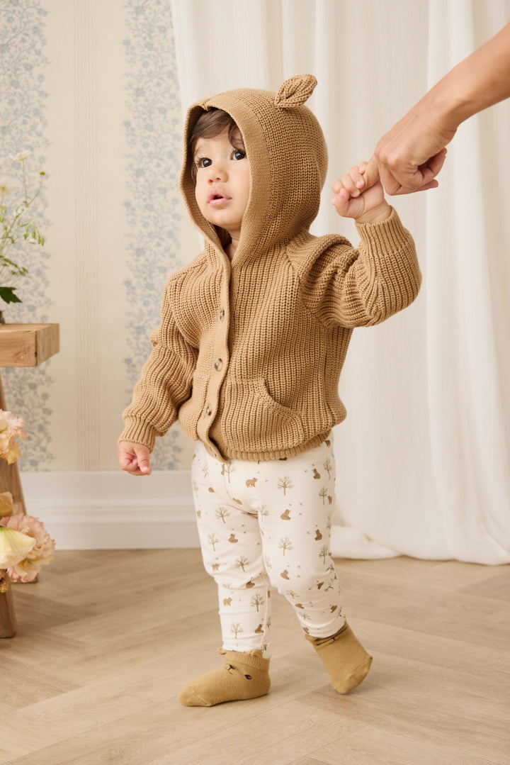 Jamie Kay Bear Cardigan - Tawny Brown