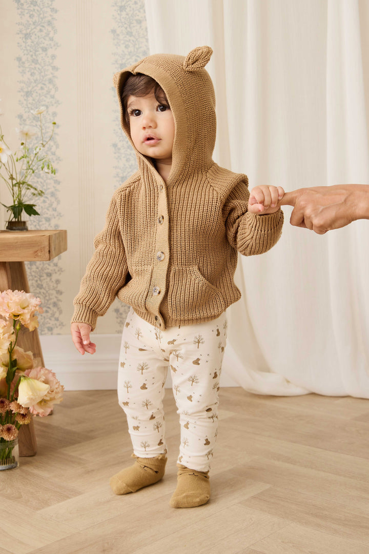 Jamie Kay Bear Cardigan - Tawny Brown