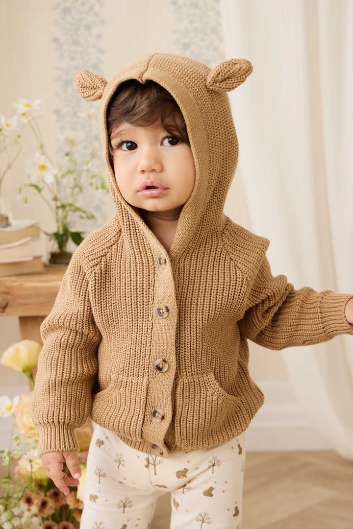 Jamie Kay Bear Cardigan - Tawny Brown