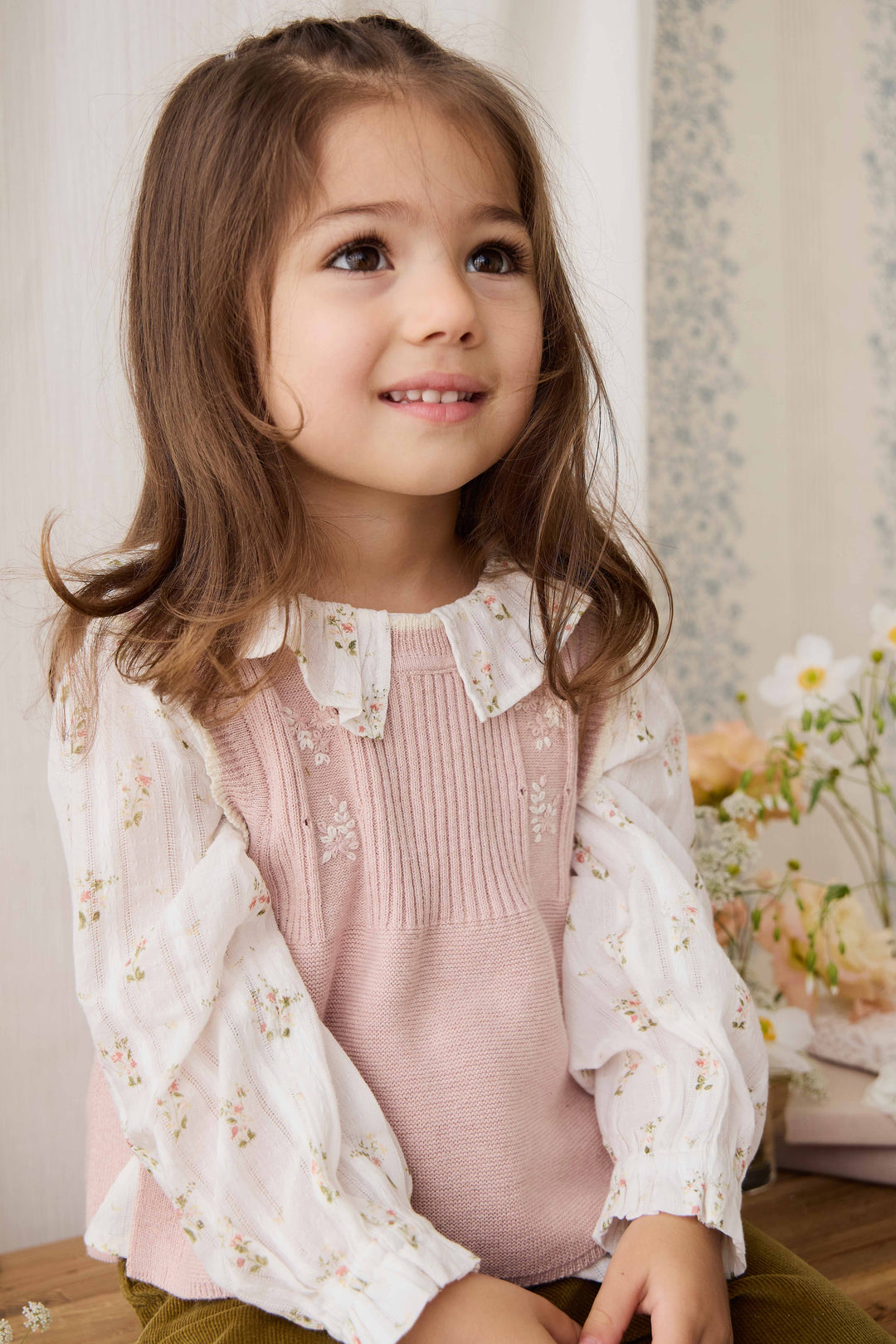 Jamie Kay Abbie Knitted Top - Sweetpea Marle Abbie Flower