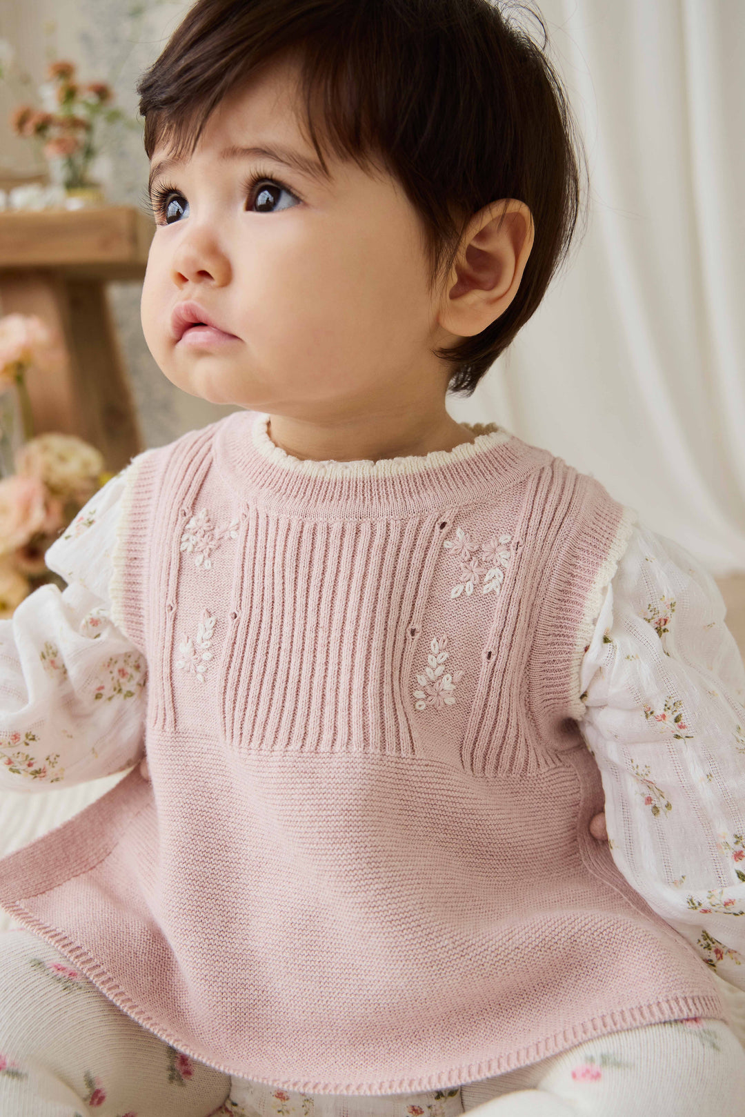 Jamie Kay Abbie Knitted Top - Sweetpea Marle Abbie Flower