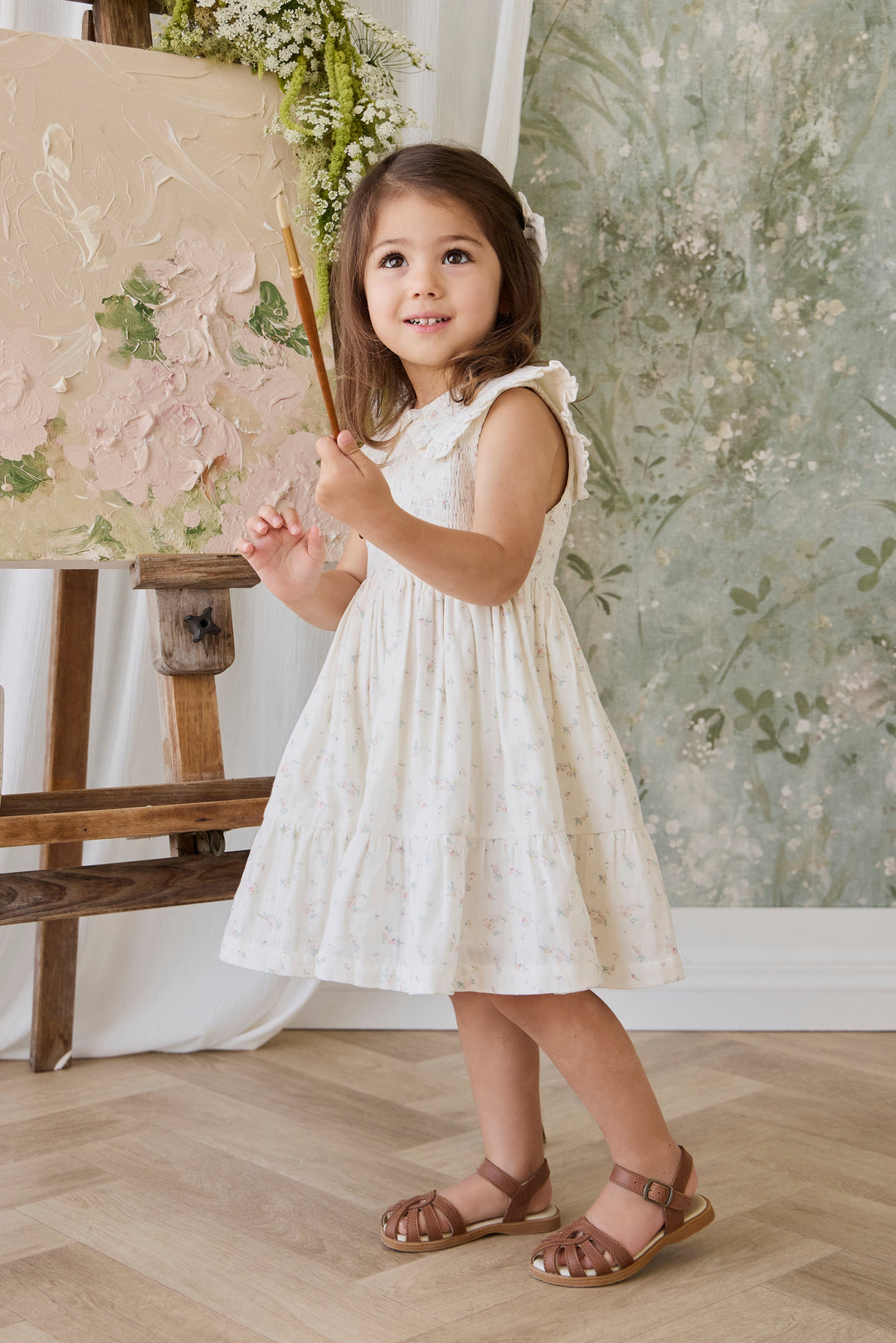 Jamie Kay Organic Cotton Muslin Christabel Dress - Solange Snow