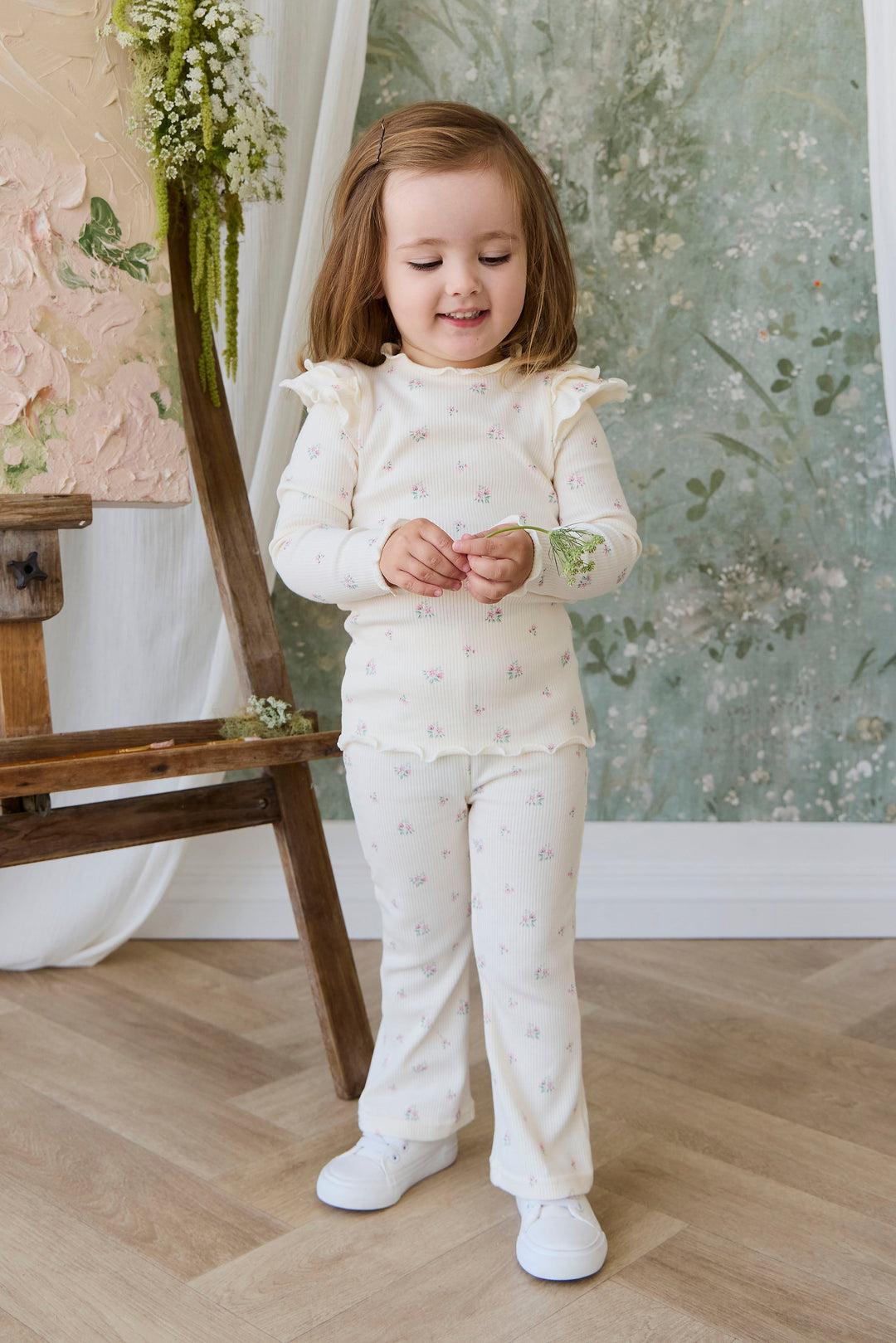 Jamie Kay Organic Cotton Rib Winslet Pant - Emma Whisper