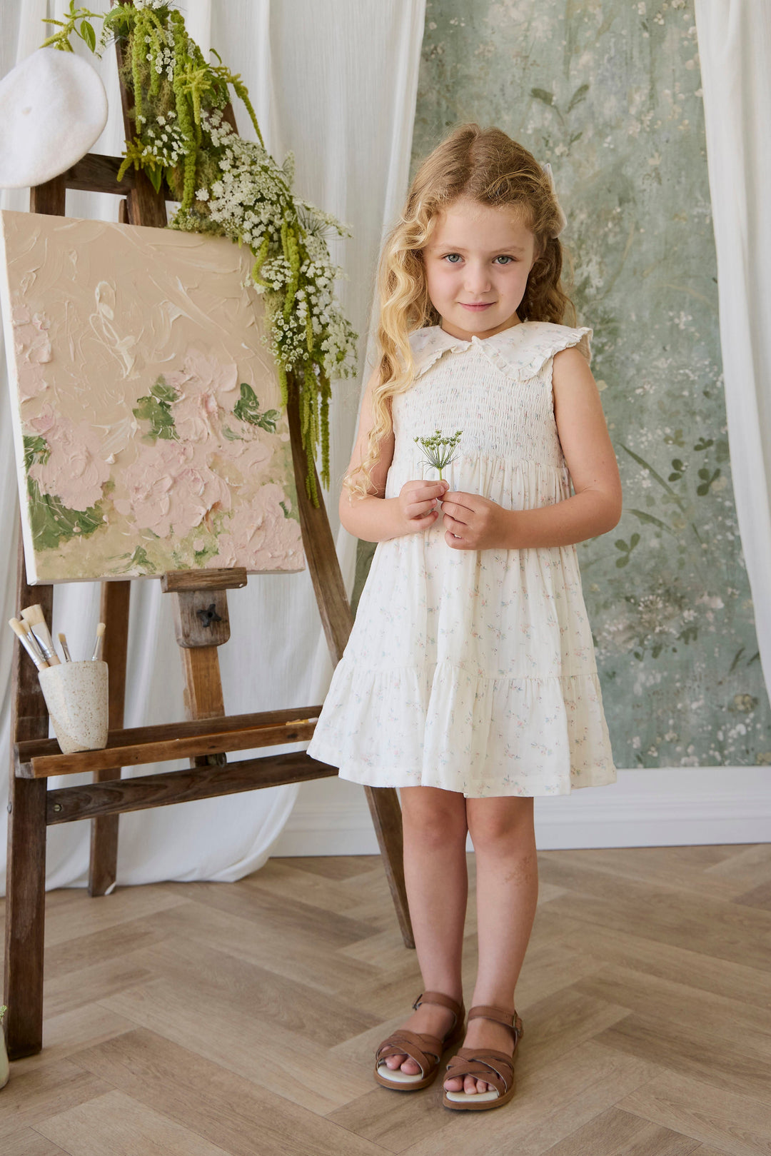 Jamie Kay Organic Cotton Muslin Christabel Dress - Solange Snow