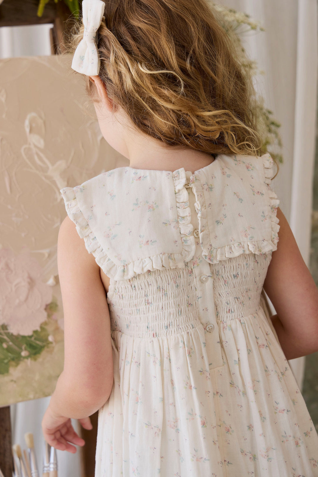 Jamie Kay Organic Cotton Muslin Christabel Dress - Solange Snow