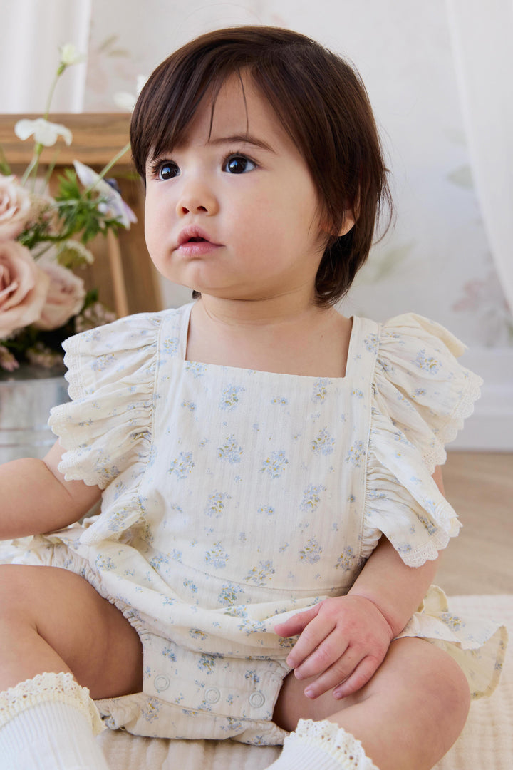 Jamie Kay Organic Cotton Elka Playsuit - Justine Vanilla Sky