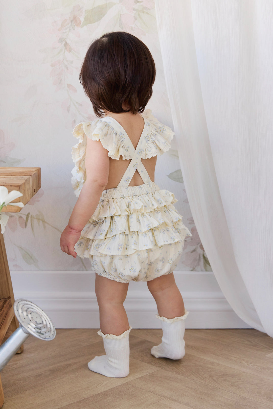 Jamie Kay Organic Cotton Elka Playsuit - Justine Vanilla Sky