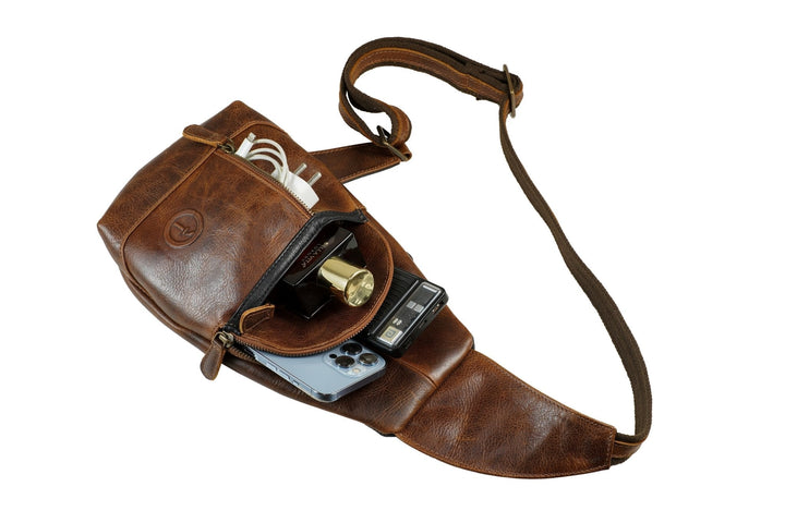 Indepal Gaffney Leather Sling Bag - Dusty Antique - image 6