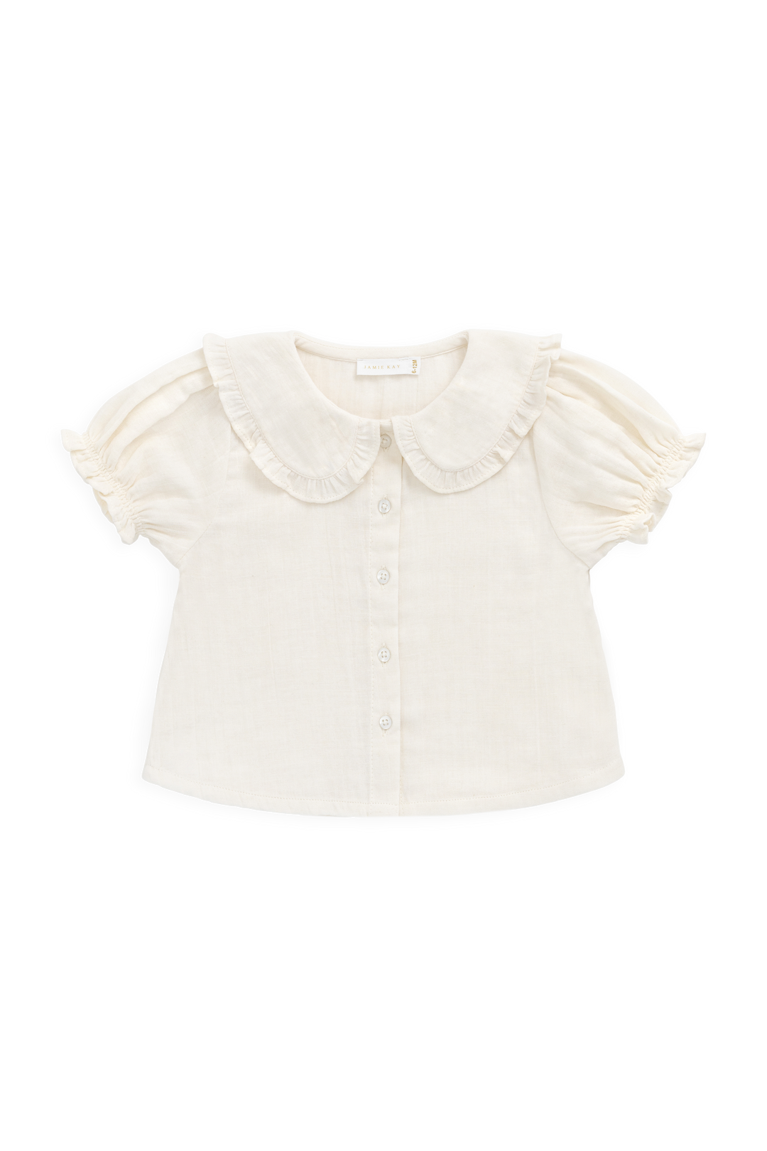 Jamie Kay Organic Cotton Muslin Bowie Blouse - Parchment