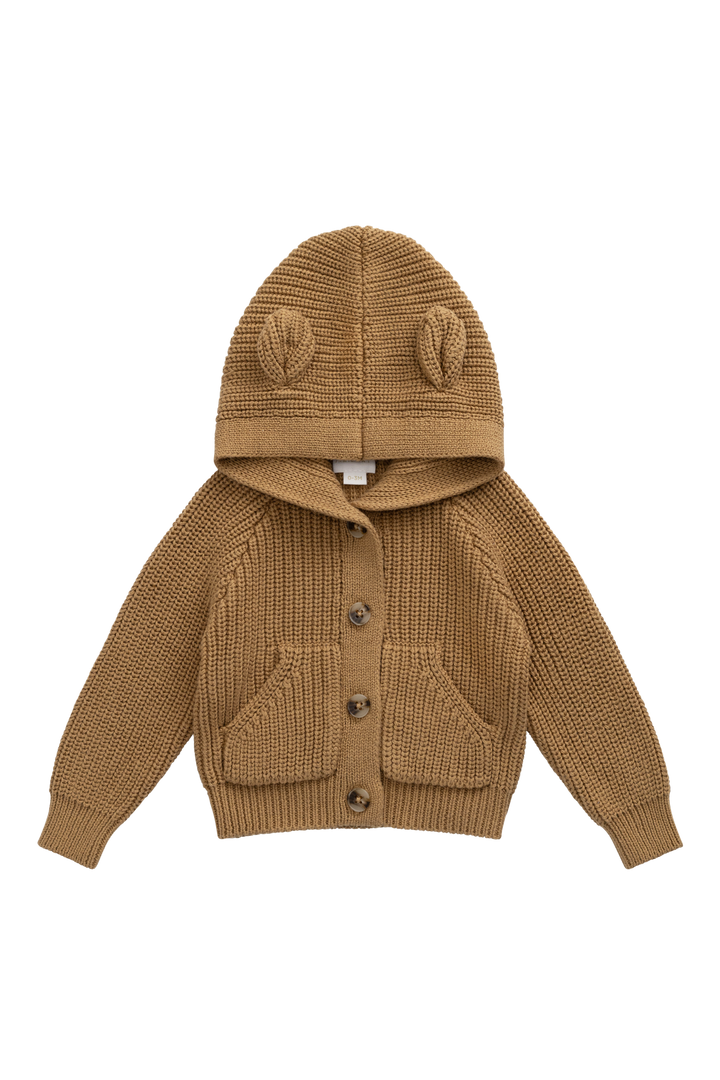 Jamie Kay Bear Cardigan - Tawny Brown