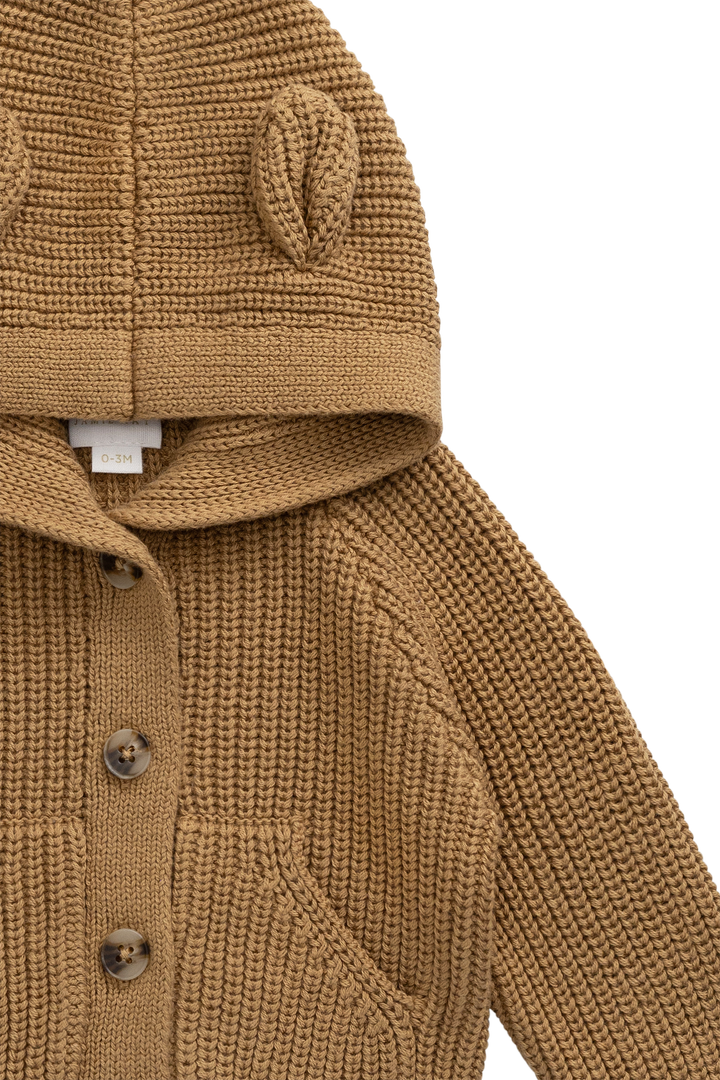 Jamie Kay Bear Cardigan - Tawny Brown