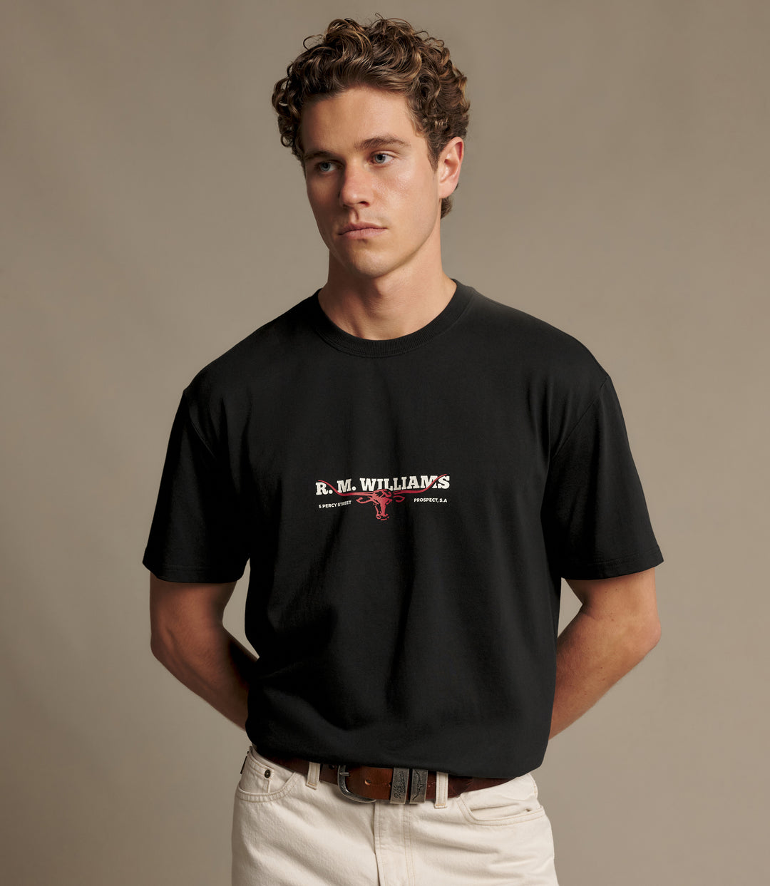R.M.Williams Holt T-Shirt - Black - view 3