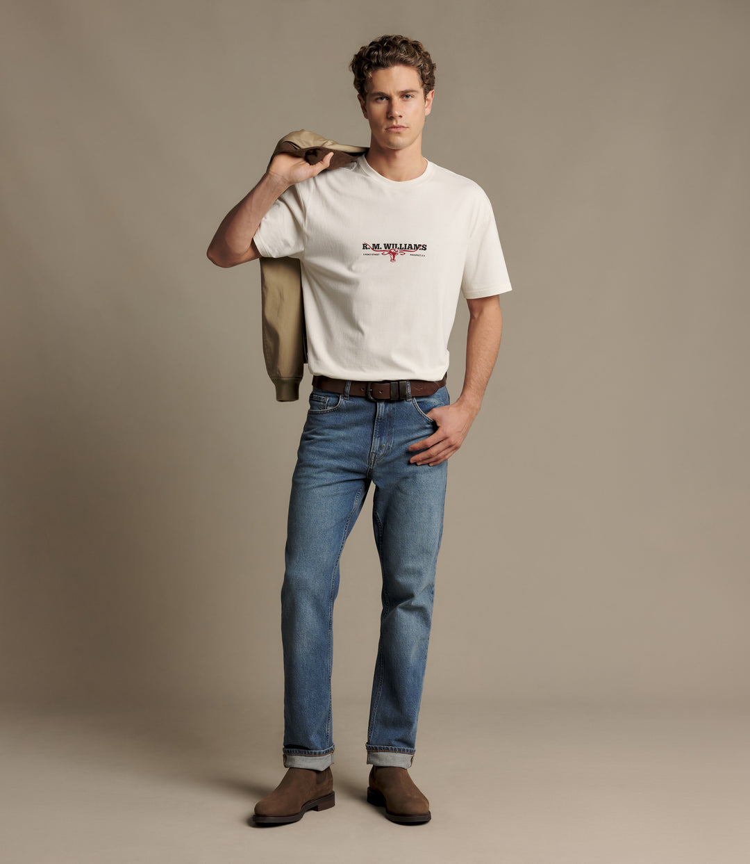 R.M.Williams Holt T-Shirt - Vintage White - view 2