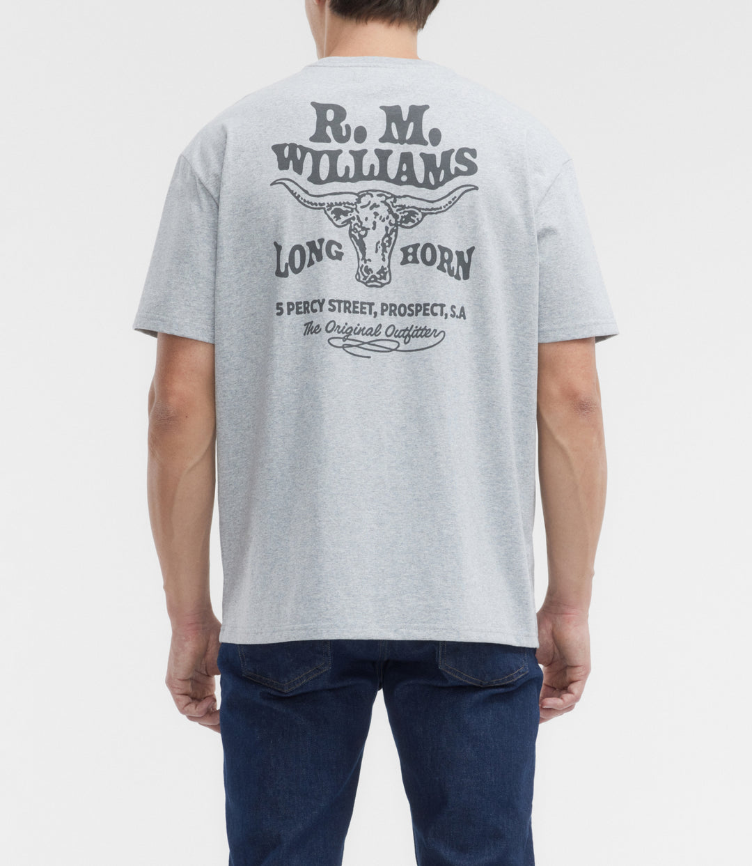 R.M.Williams Kandos T-Shirt in Grey Marle - view 2
