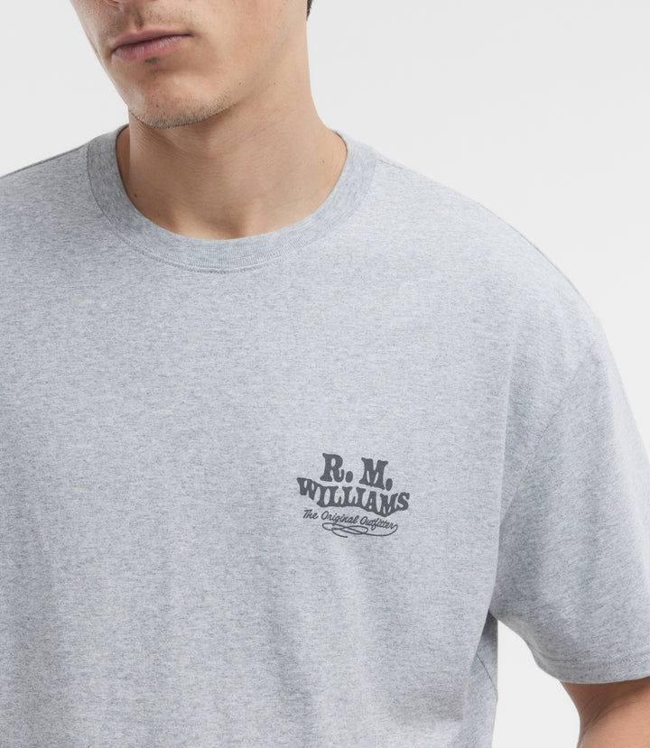 R.M.Williams Kandos T-Shirt in Grey Marle - view 3