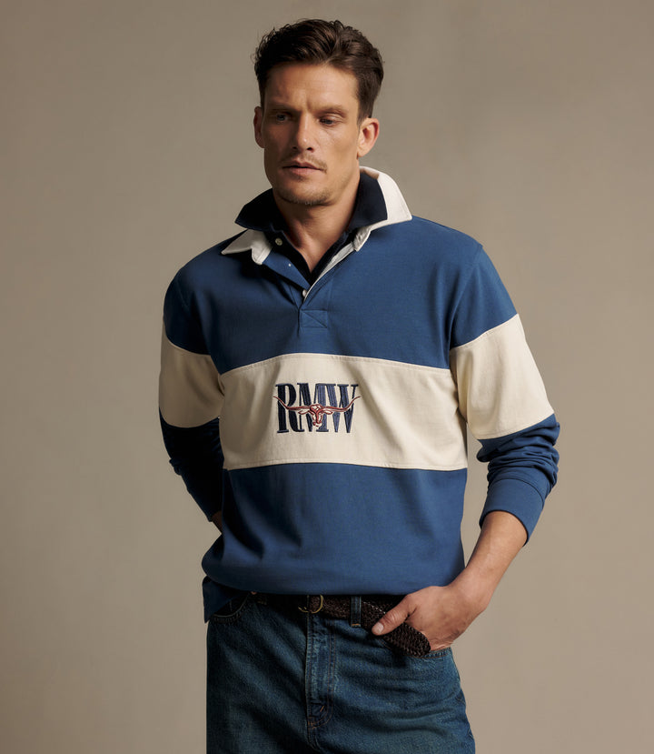 R.M.Williams Heritage panel rugby - Mid Blue - view 3