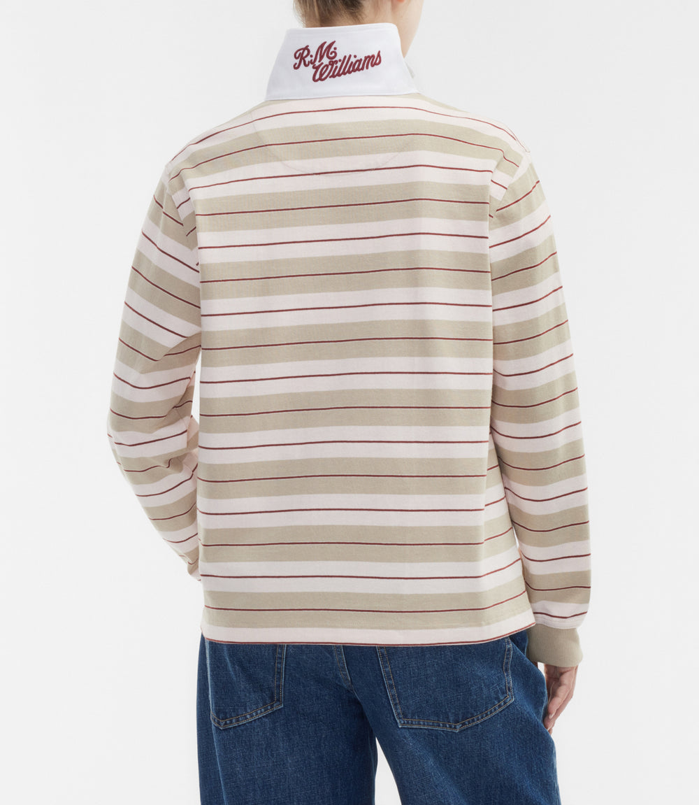 R.M.Williams Narran Stripe Rugby - Light sand pink - view 2