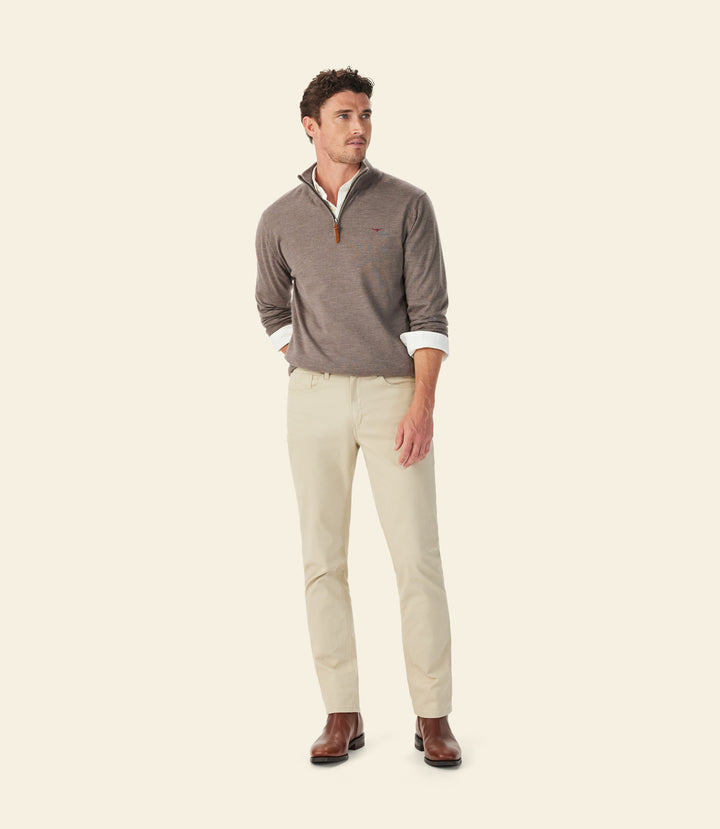 R.M.Williams Ernest 1/4 Zip Knit - Nutmeg - view 3