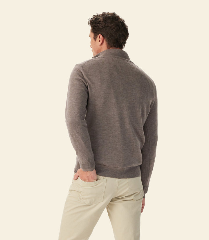 R.M.Williams Ernest 1/4 Zip Knit - Nutmeg - view 4