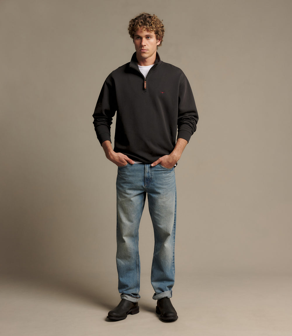 R.M.Williams Mulyungarie quarter-zip sweatshirt - Charcoal - view 2