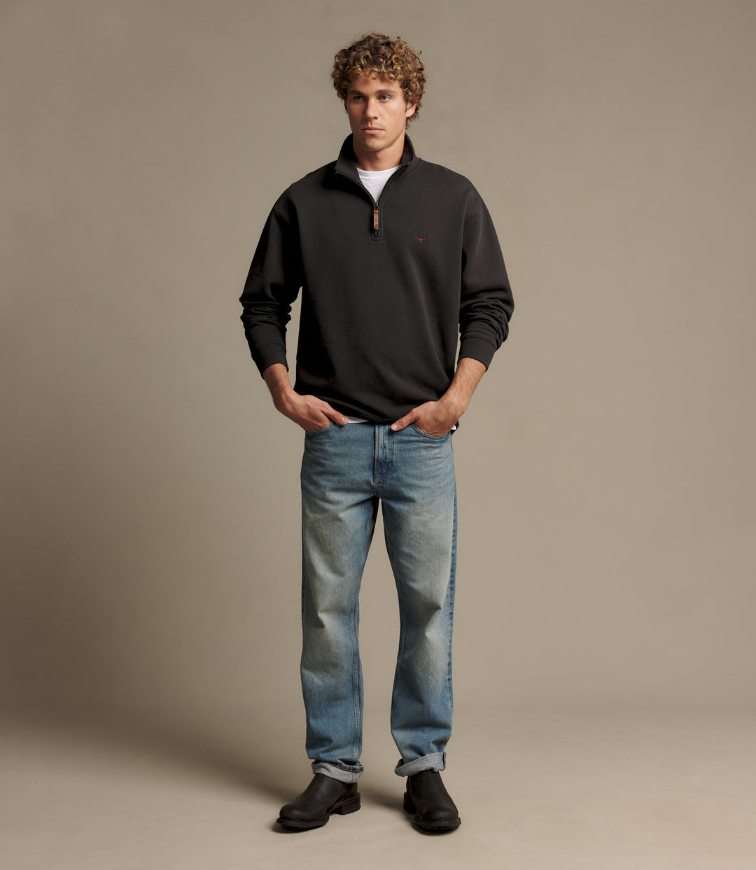 R.M.Williams Mulyungarie quarter-zip sweatshirt - Charcoal - view 2