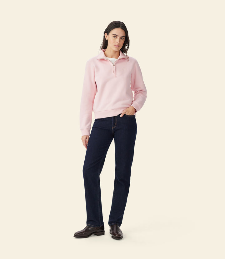 R.M.Williams Trickett 1/4 Zip Sweatshirt - Pink - view 3