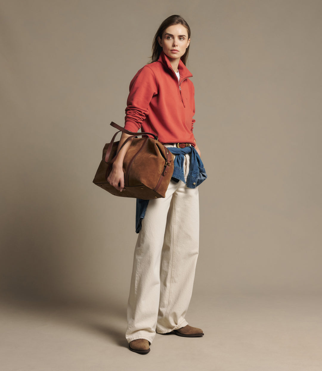 R.M.Williams Trickett quarter-zip sweatshirt - Scarlet - view 2