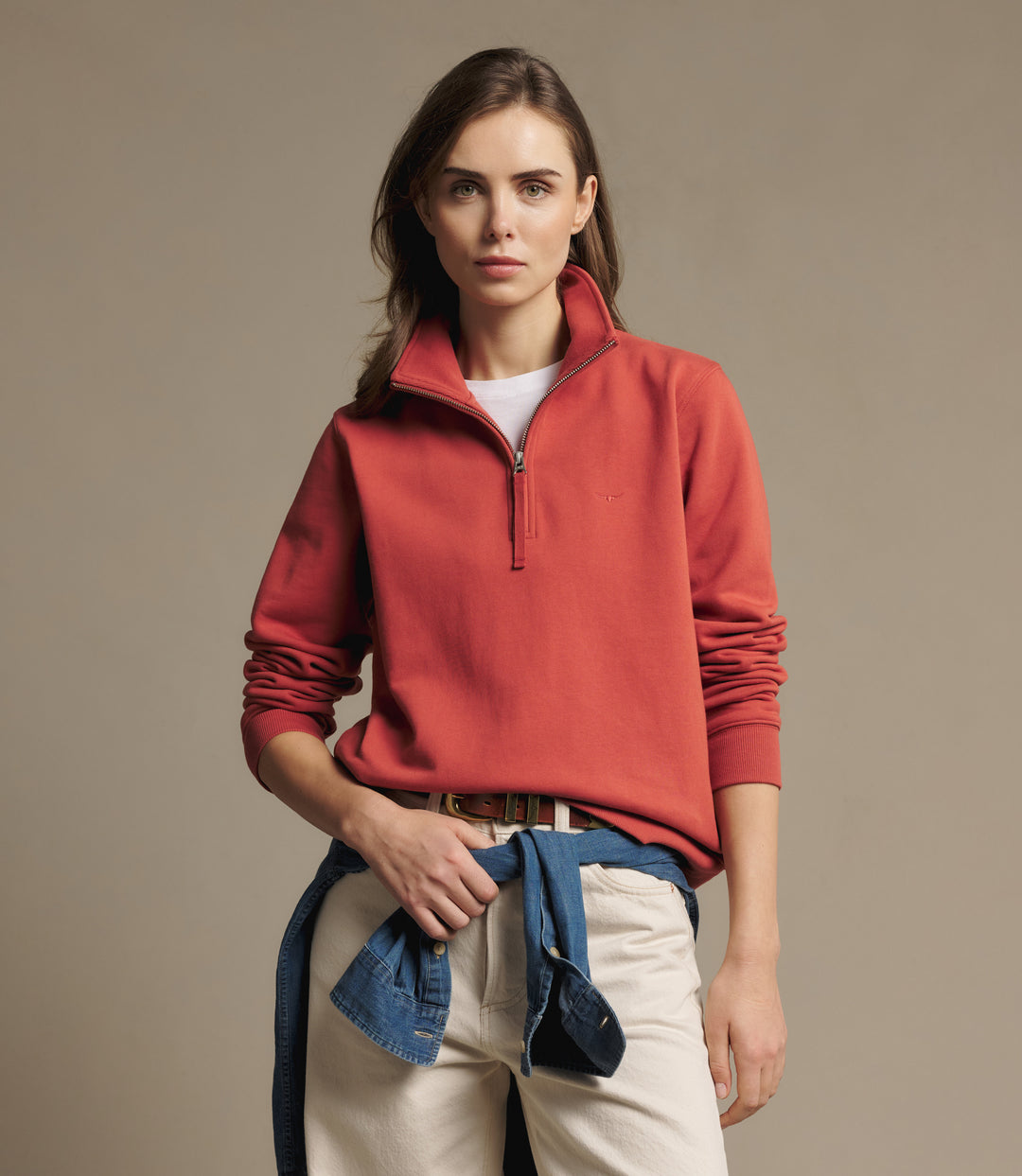 R.M.Williams Trickett quarter-zip sweatshirt - Scarlet - view 3