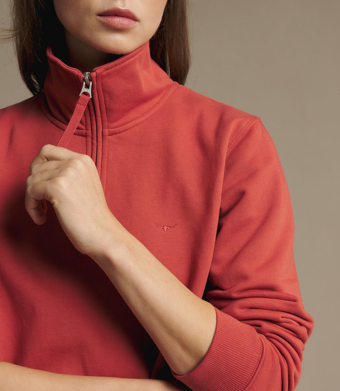 R.M.Williams Trickett quarter-zip sweatshirt - Scarlet - view 4