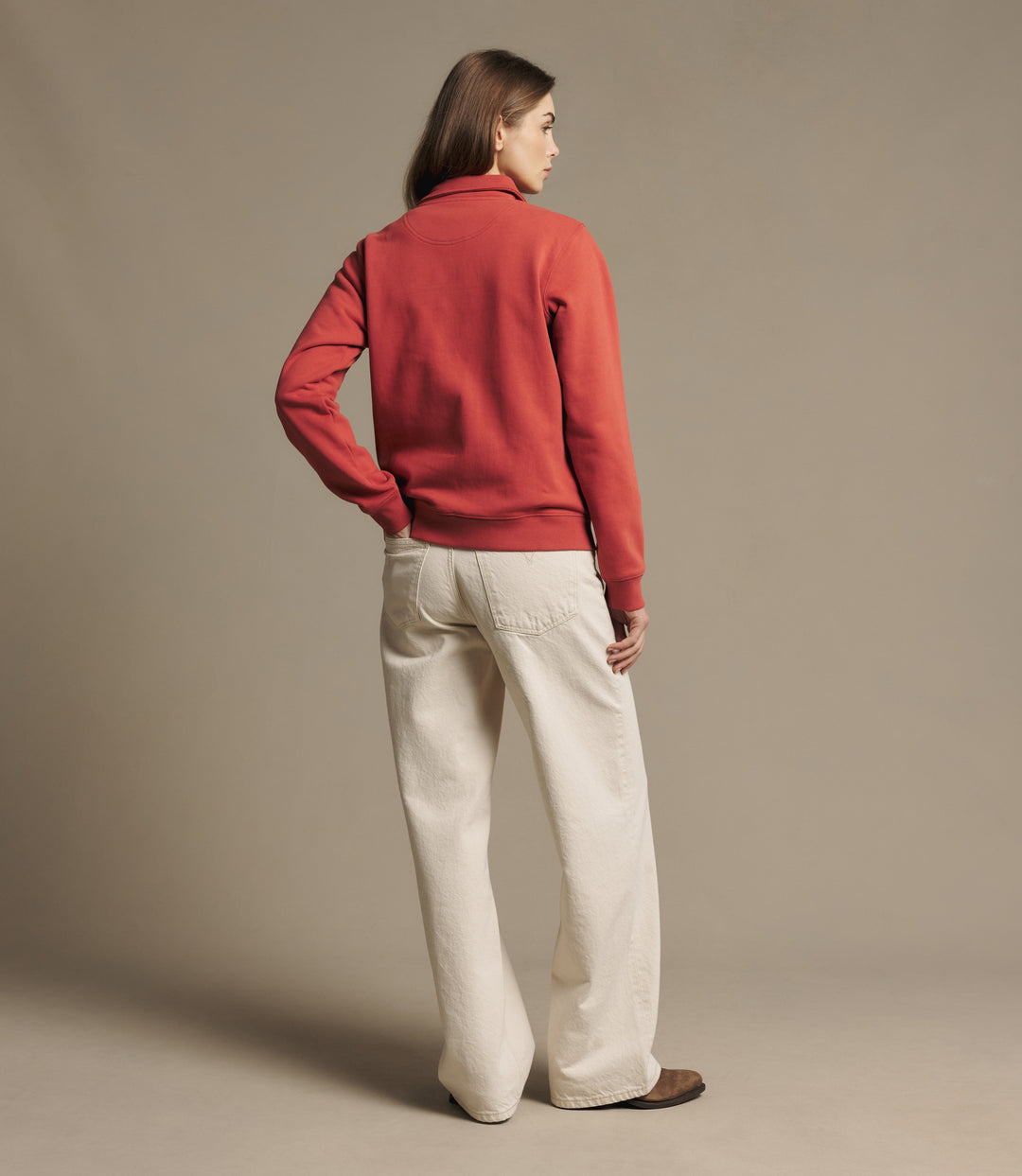 R.M.Williams Trickett quarter-zip sweatshirt - Scarlet - view 5