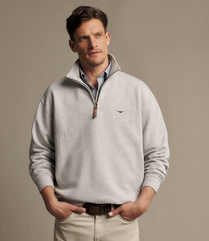 R.M.Williams Mulyungarie quarter-zip sweatshirt - Grey Marle - view 3