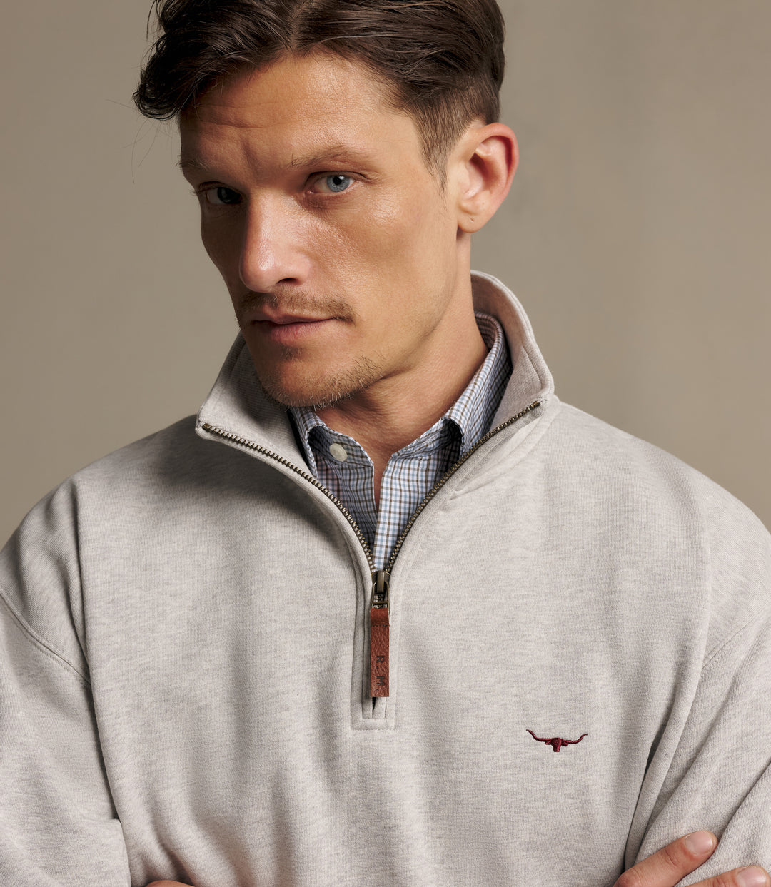 R.M.Williams Mulyungarie quarter-zip sweatshirt - Grey Marle - view 4