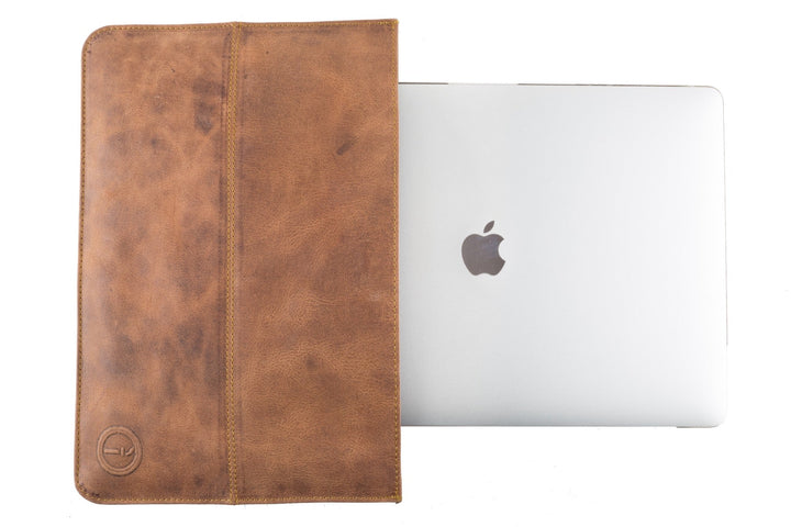 Indepal Leather Laptop Sleeve 13" - Crazy Horse Tan - image 2