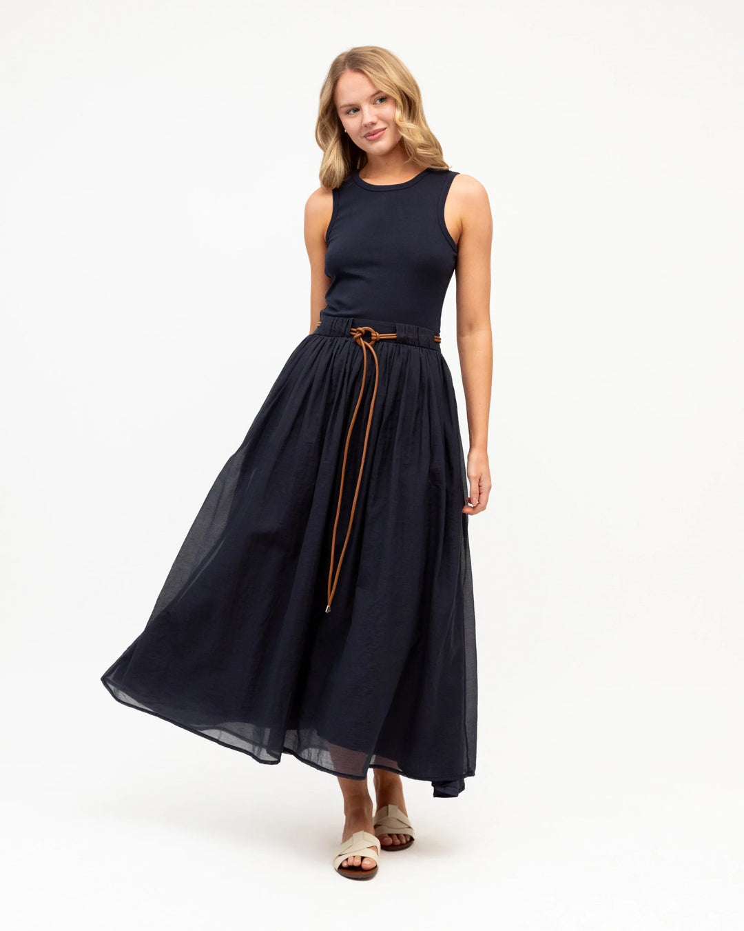 Label of Love Drawstring Maxi Dress - Navy - photo 1 of 4