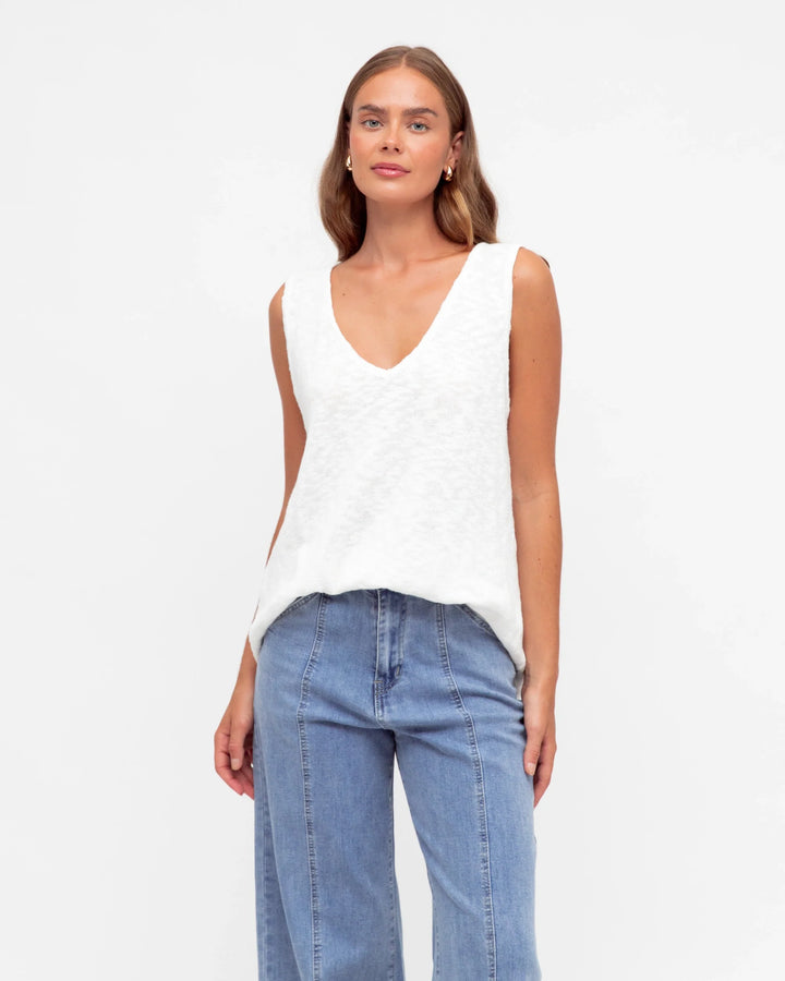 Label of Love Carley Knit Tank - White - photo 1 of 4
