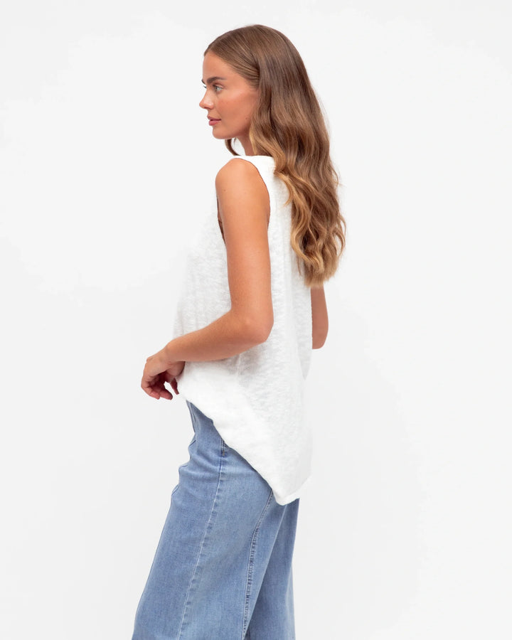 Label of Love Carley Knit Tank - White - photo 3 of 4