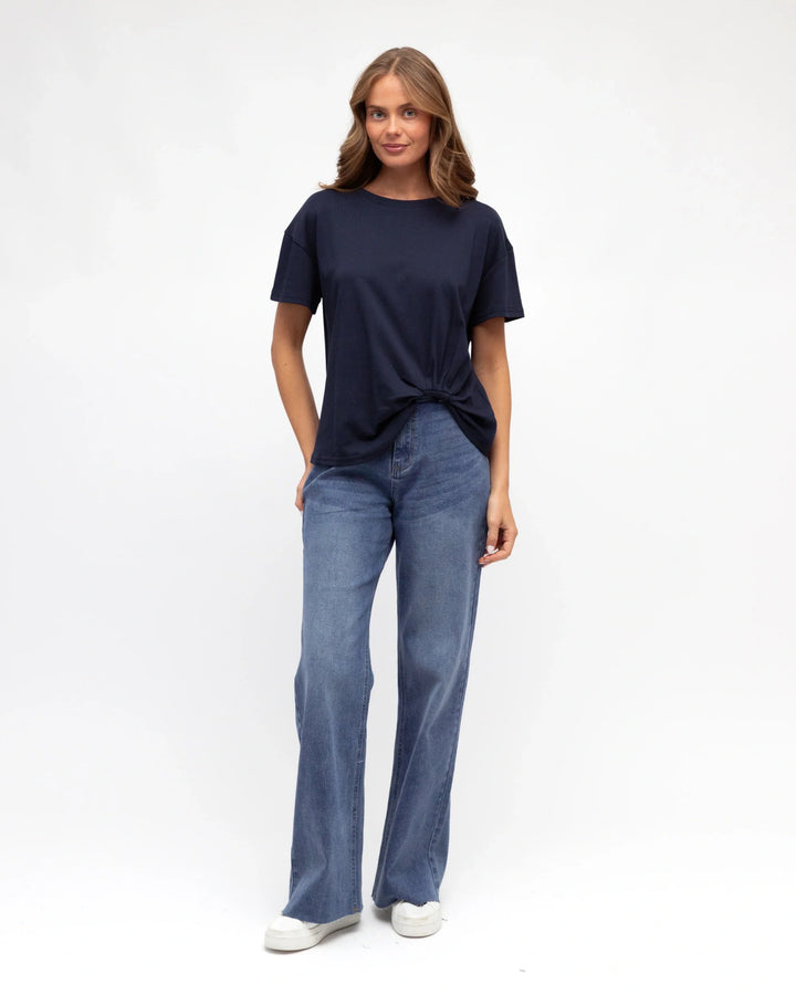 Label of Love Easy Tuck Tee - Navy - photo 1 of 4