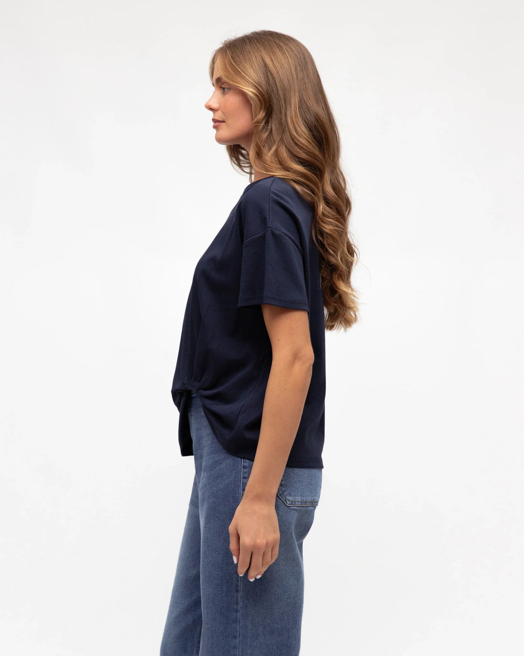 Label of Love Easy Tuck Tee - Navy - photo 3 of 4