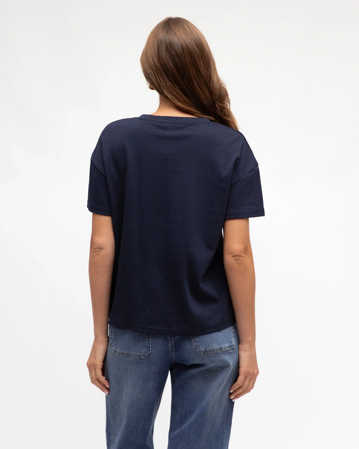 Label of Love Easy Tuck Tee - Navy - photo 4 of 4