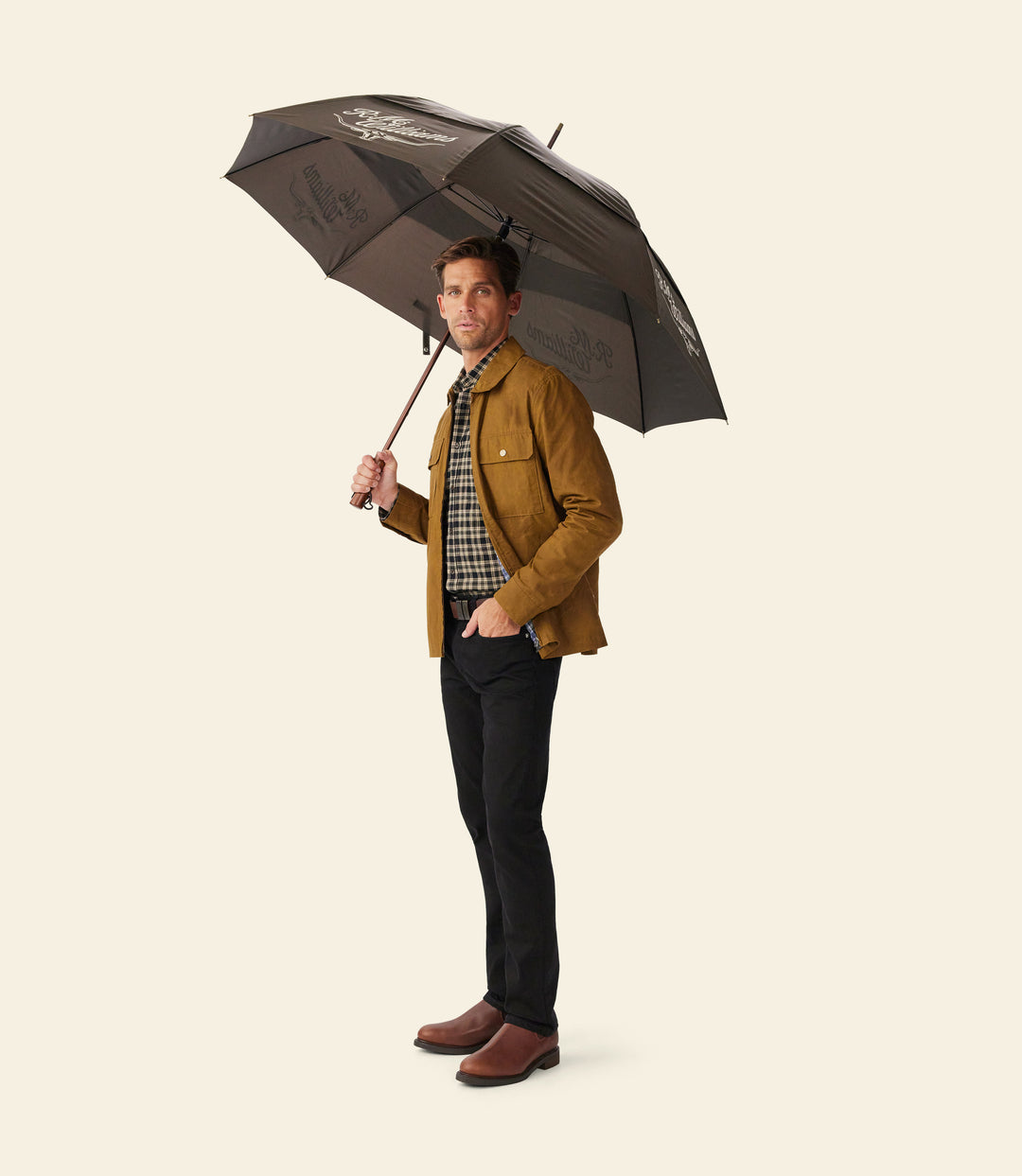 R.M.Williams Golf Umbrella - Chestnut - view 2