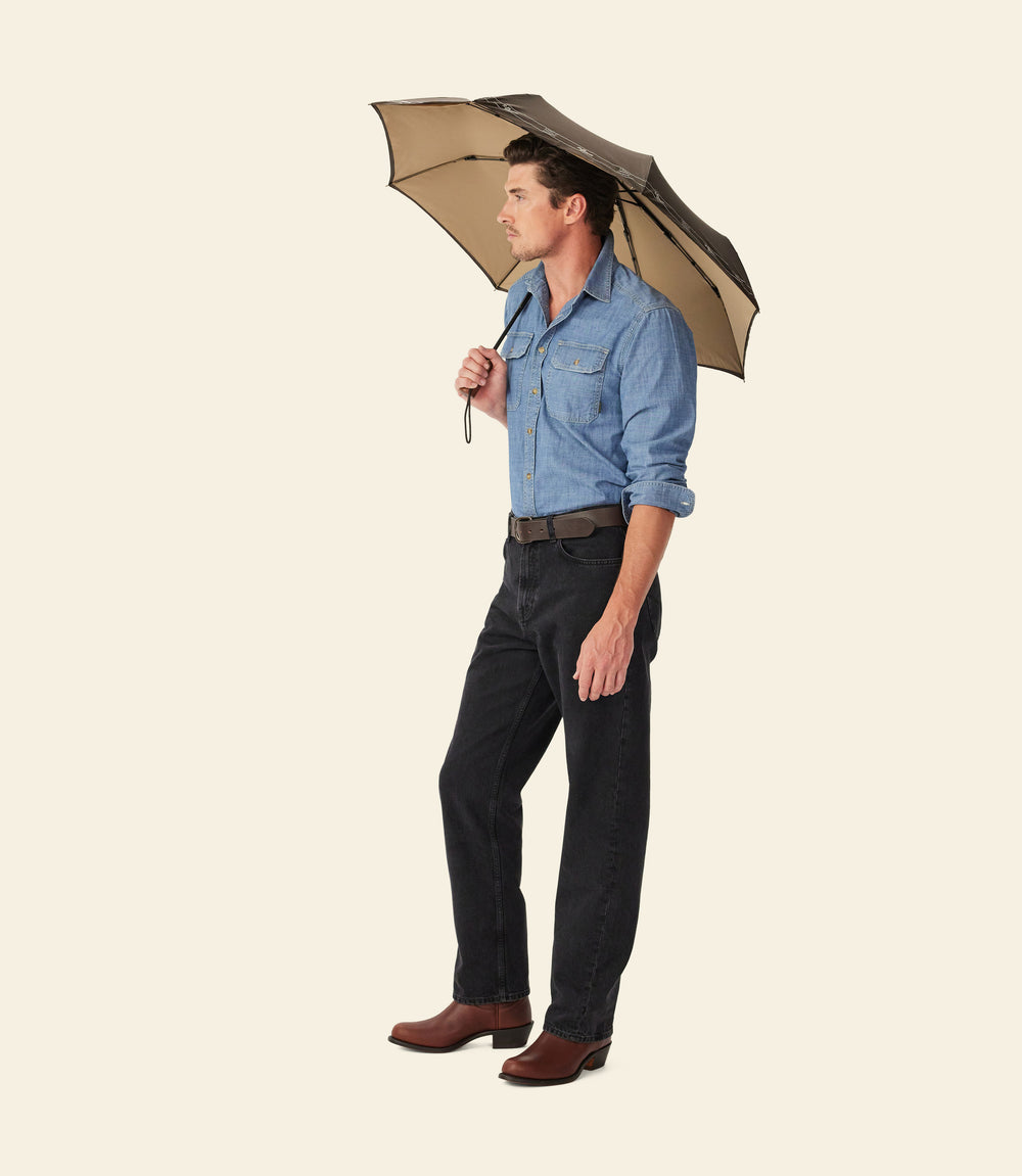 R.M.Williams Compact umbrella - Chestnut - view 2